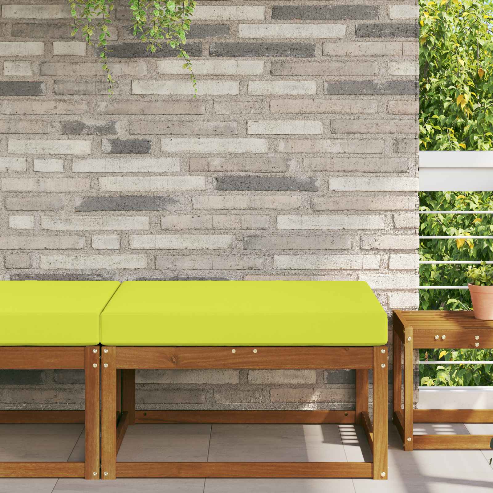 vidaXL Perna pentru canapea de exterior Verde 80 x 80 x 8 cm Poliester
