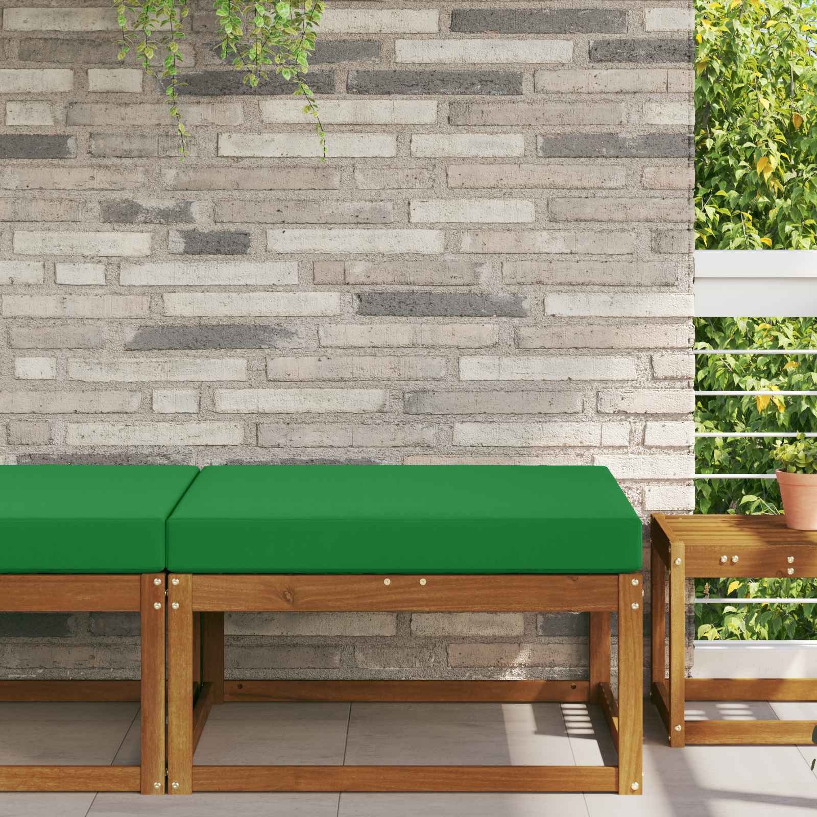 vidaXL Perna pentru canapea de exterior Verde 80 x 80 x 8 cm Poliester