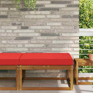 Zunanja blazina za kavč Rdeča 80 x 80 x 8 cm Poliester