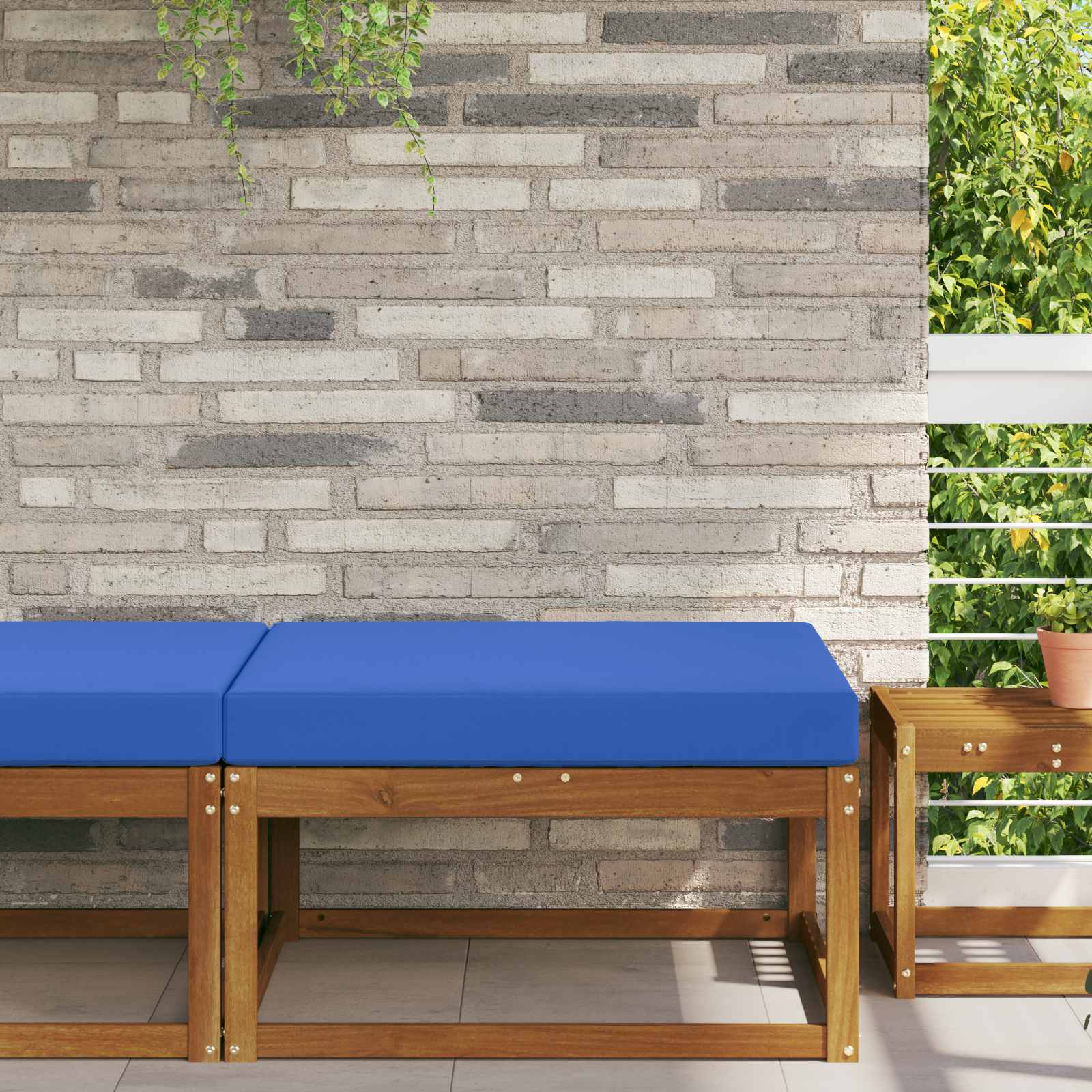 vidaXL Perna pentru canapea de exterior Albastru regal 80 x 80 x 8 cm