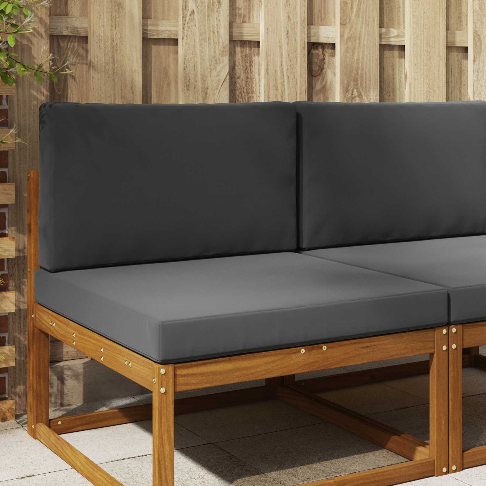 Buiten bankkussen 2 pcs Antraciet Polyester image 1