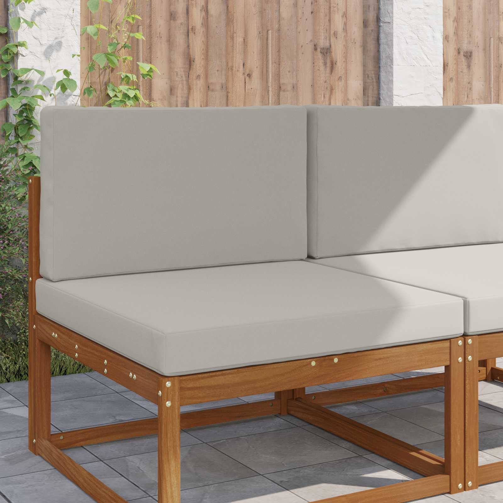 vidaXL Perna pentru canapea de exterior 2 pcs Gri Poliester