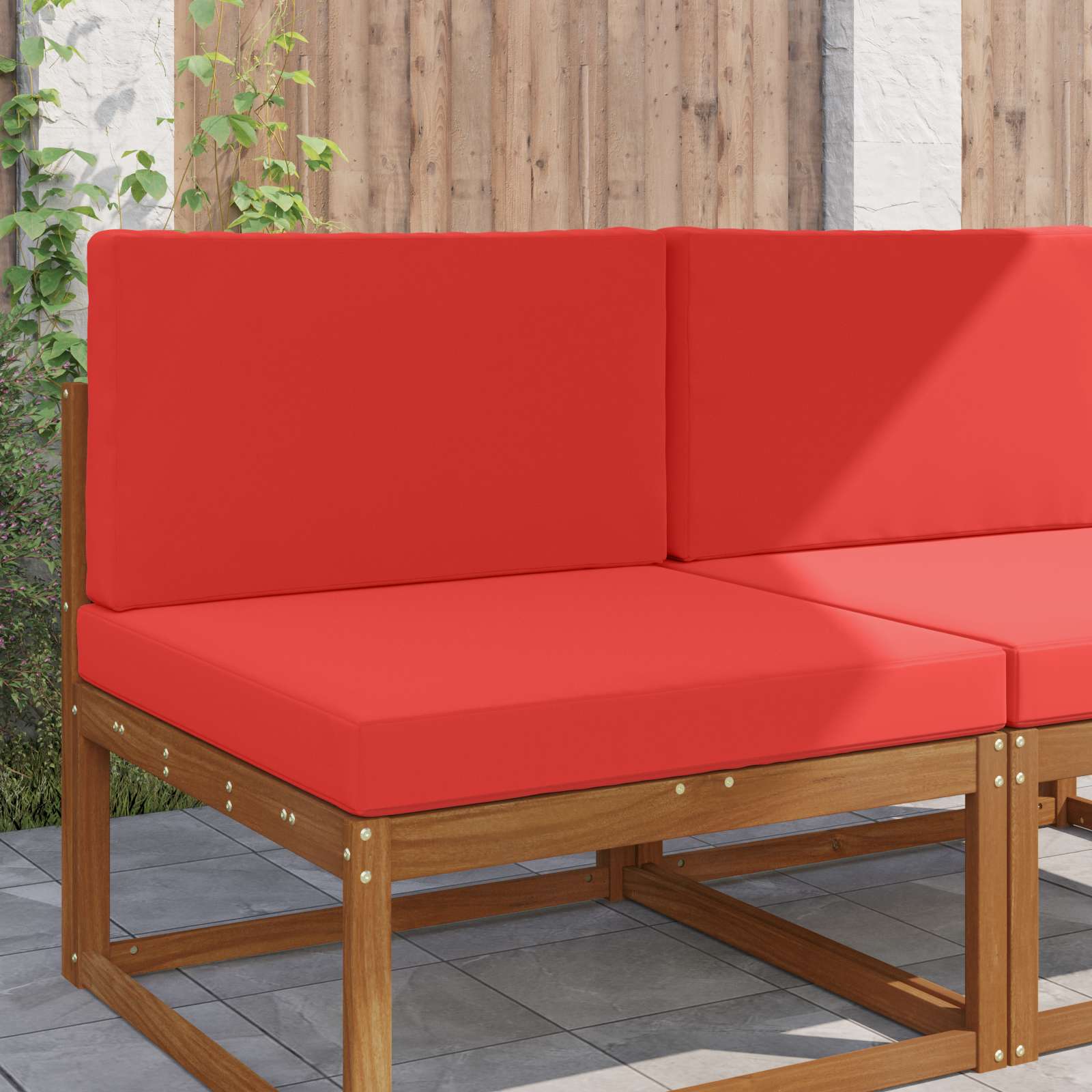 Buiten bankkussen 2 pcs Rood Polyester image 1