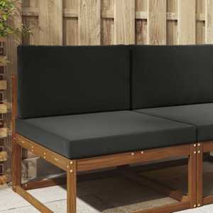 Zunanja blazina za kavč 2 pcs Črna Poliester