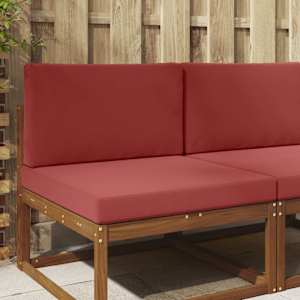 Zunanja blazina za kavč 2 pcs vinsko rdeča Poliester