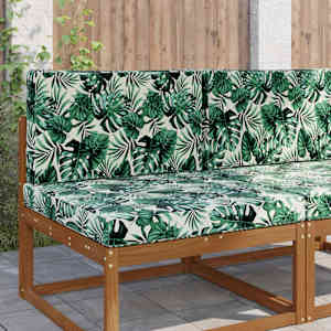 Zunanja blazina za kavč 2 pcs Vzorec lista Poliester