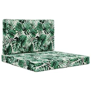 Venkovní polštář na pohovku 2 pcs Vzor listů Polyester - obrázek 2