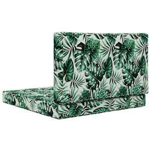 Venkovní polštář na pohovku 2 pcs Vzor listů Polyester - obrázek 7