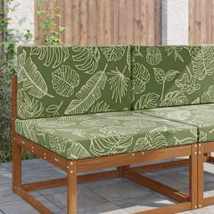 Zunanja blazina za kavč 2 pcs Listnati dizajn Poliester