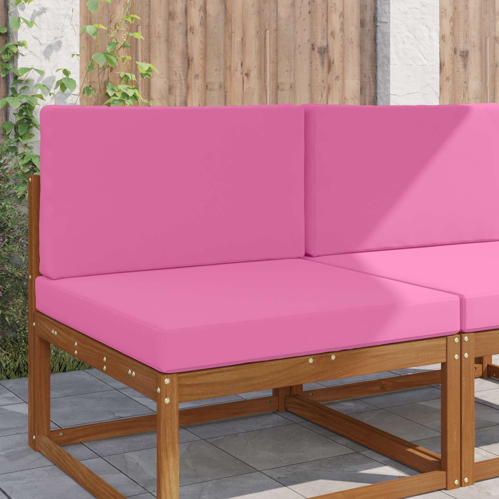 vidaXL Perna pentru canapea de exterior 2 pcs Roz Poliester