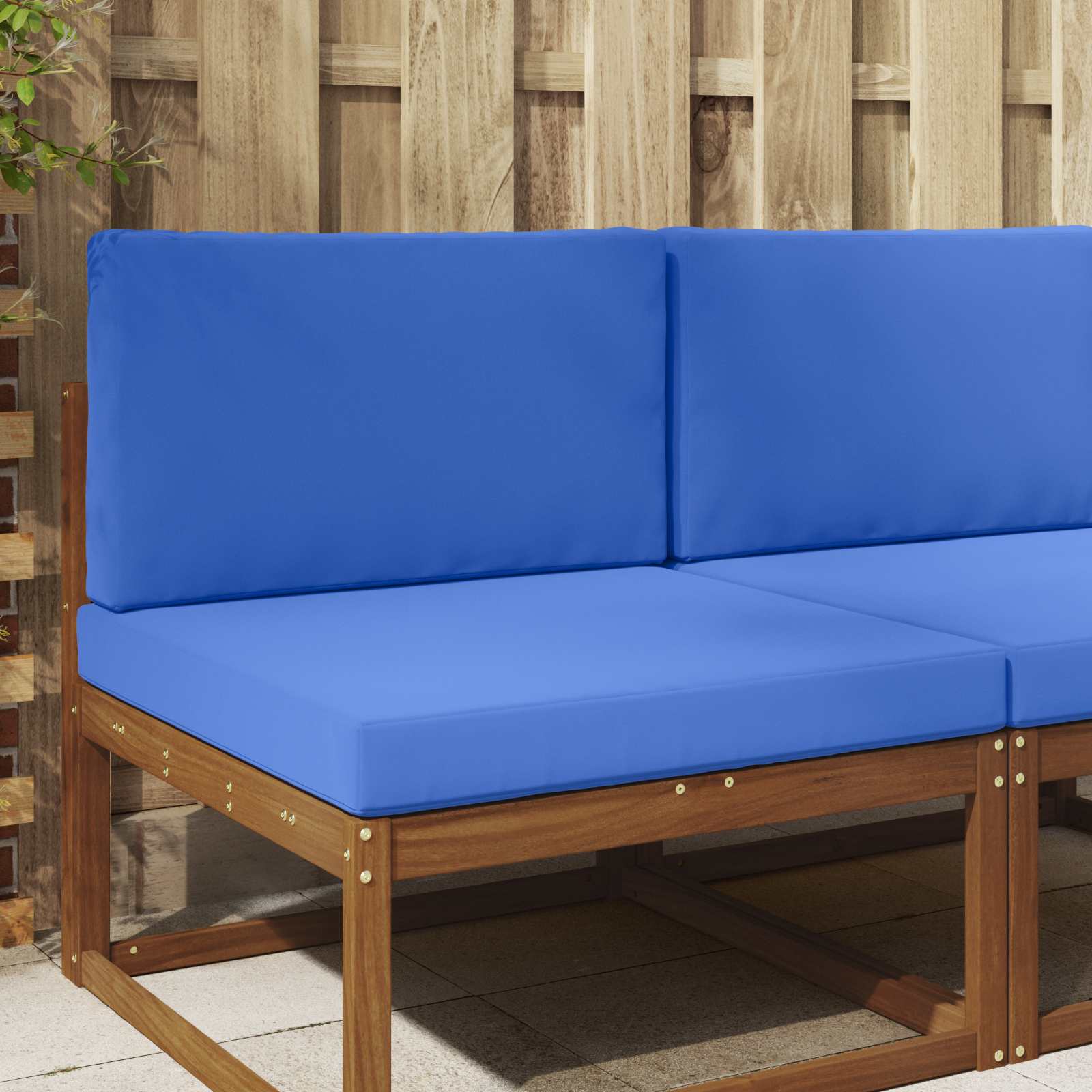 Buiten bankkussen 2 pcs Turquoise Polyester image 1