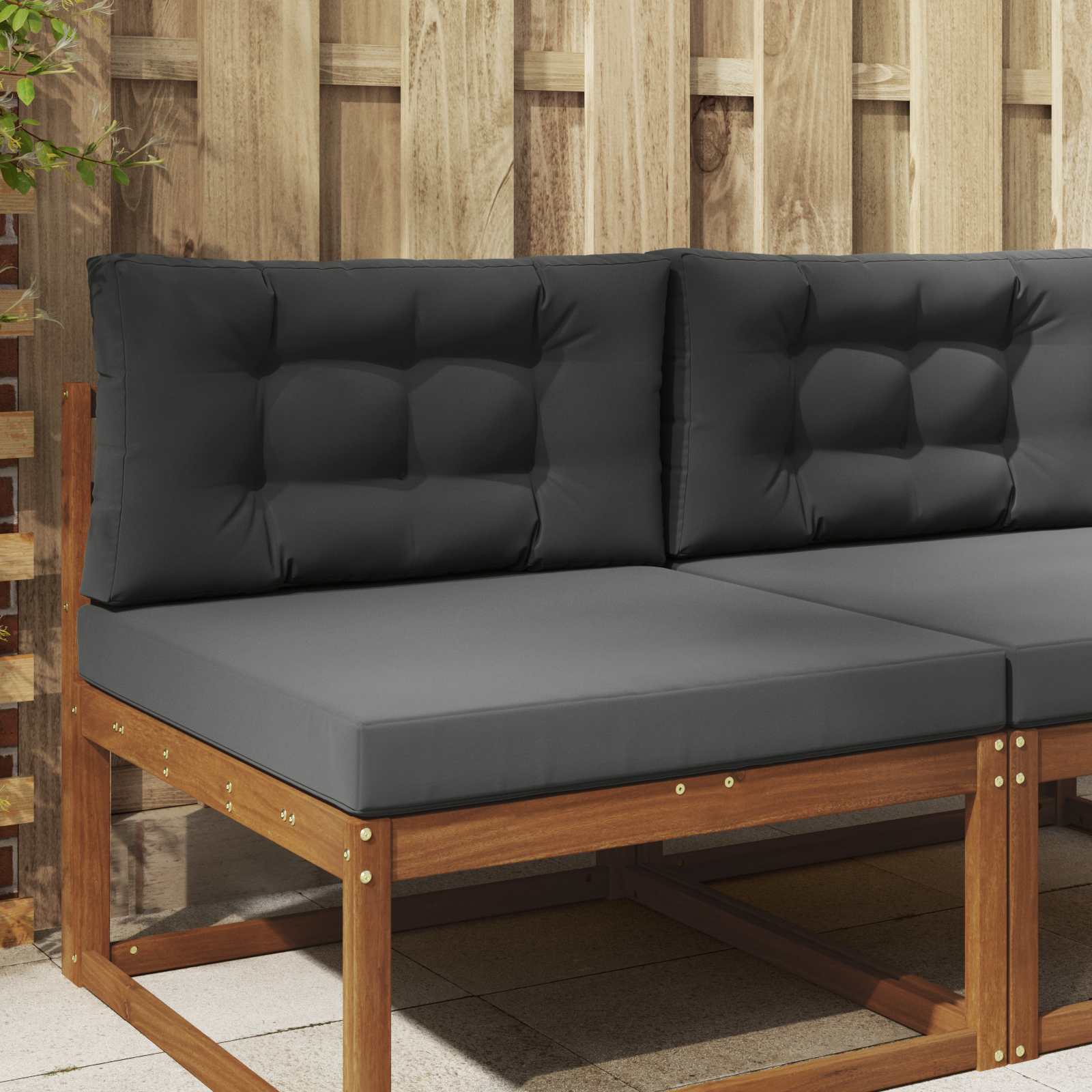 Buiten bankkussen 2 pcs Antraciet Polyester image 1