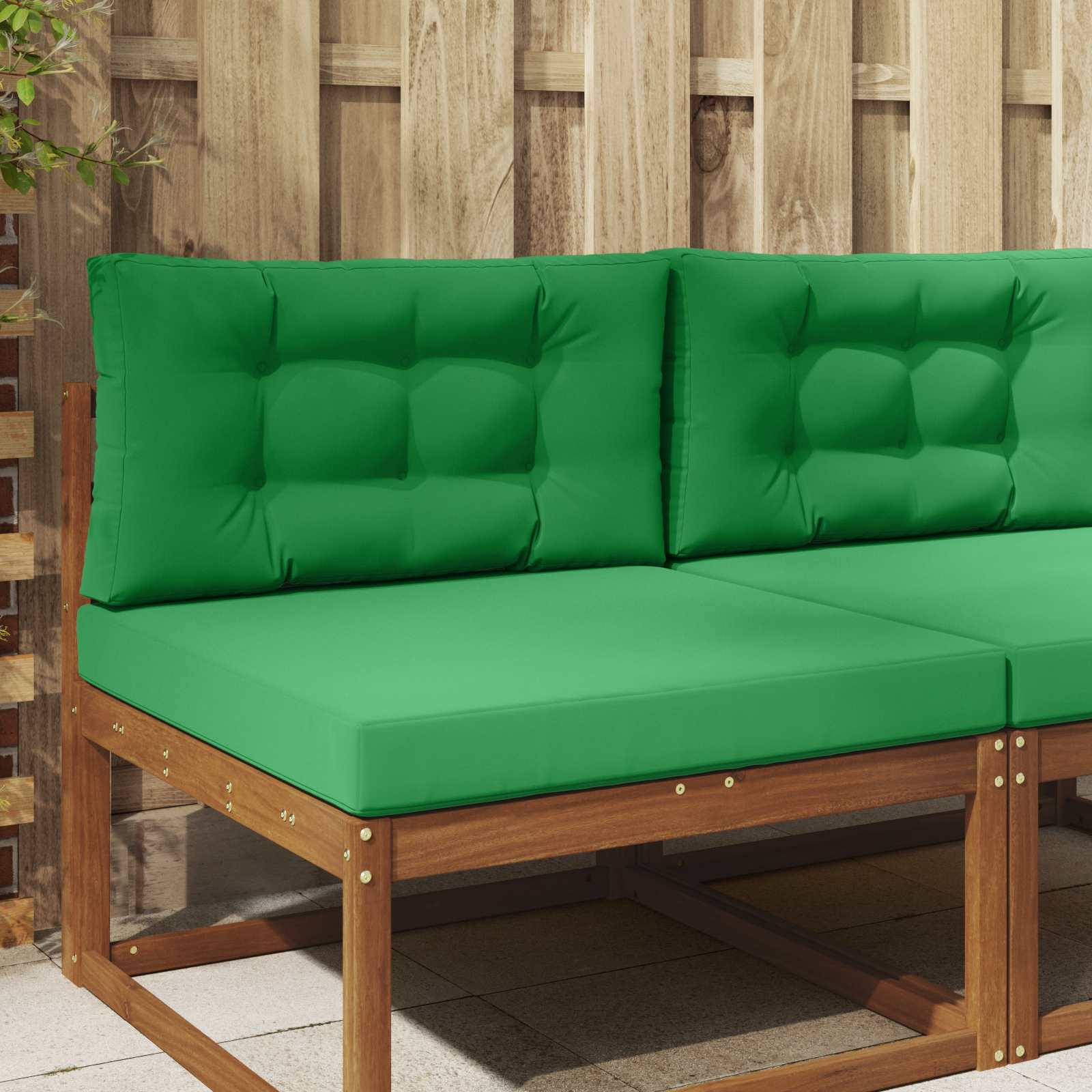 vidaXL Perna pentru canapea de exterior 2 pcs Verde Poliester