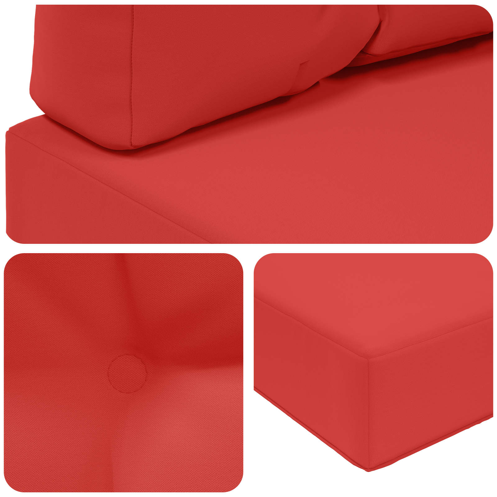 Buiten bankkussen 2 pcs Rood Polyester image 8