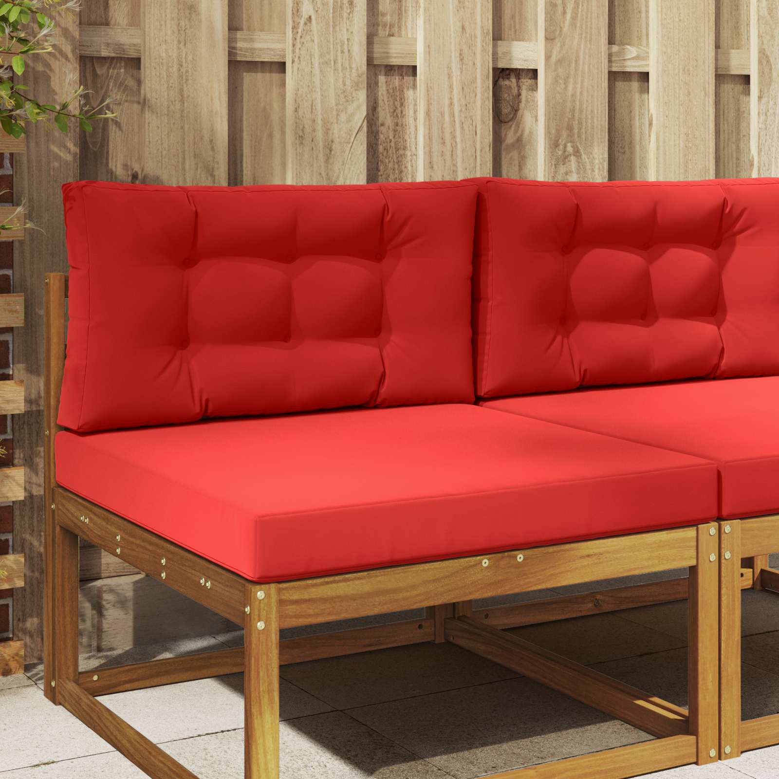 Buiten bankkussen 2 pcs Rood Polyester image 1