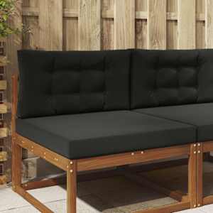 Zunanja blazina za kavč 2 pcs Črna Poliester