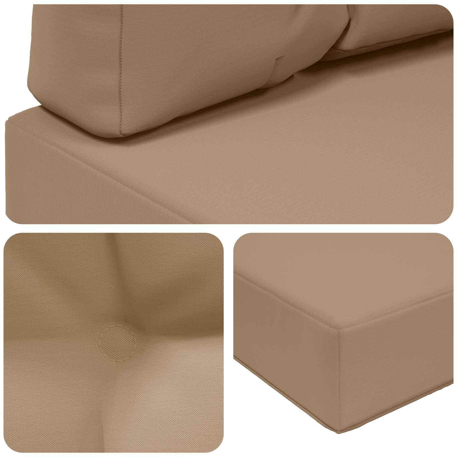 Buiten bankkussen 2 pcs Taupe Polyester image 8