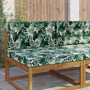 Zunanja blazina za kavč 2 pcs Vzorec lista Poliester