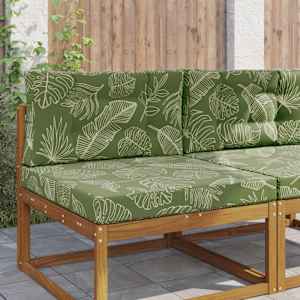 Zunanja blazina za kavč 2 pcs Listnati dizajn Poliester