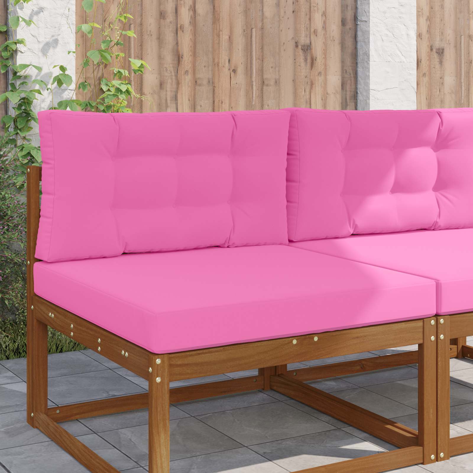 Buiten bankkussen 2 pcs Roze Polyester image 1