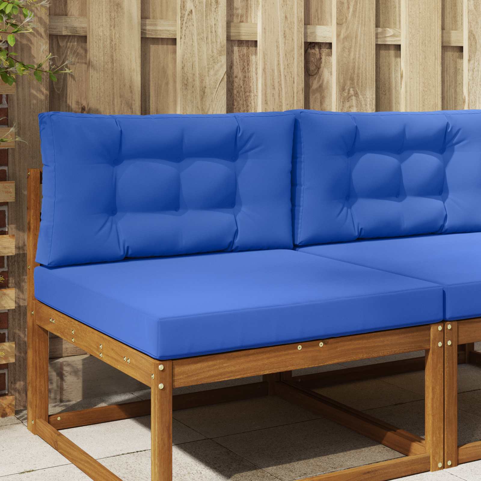 Buiten bankkussen 2 pcs Turquoise Polyester image 1