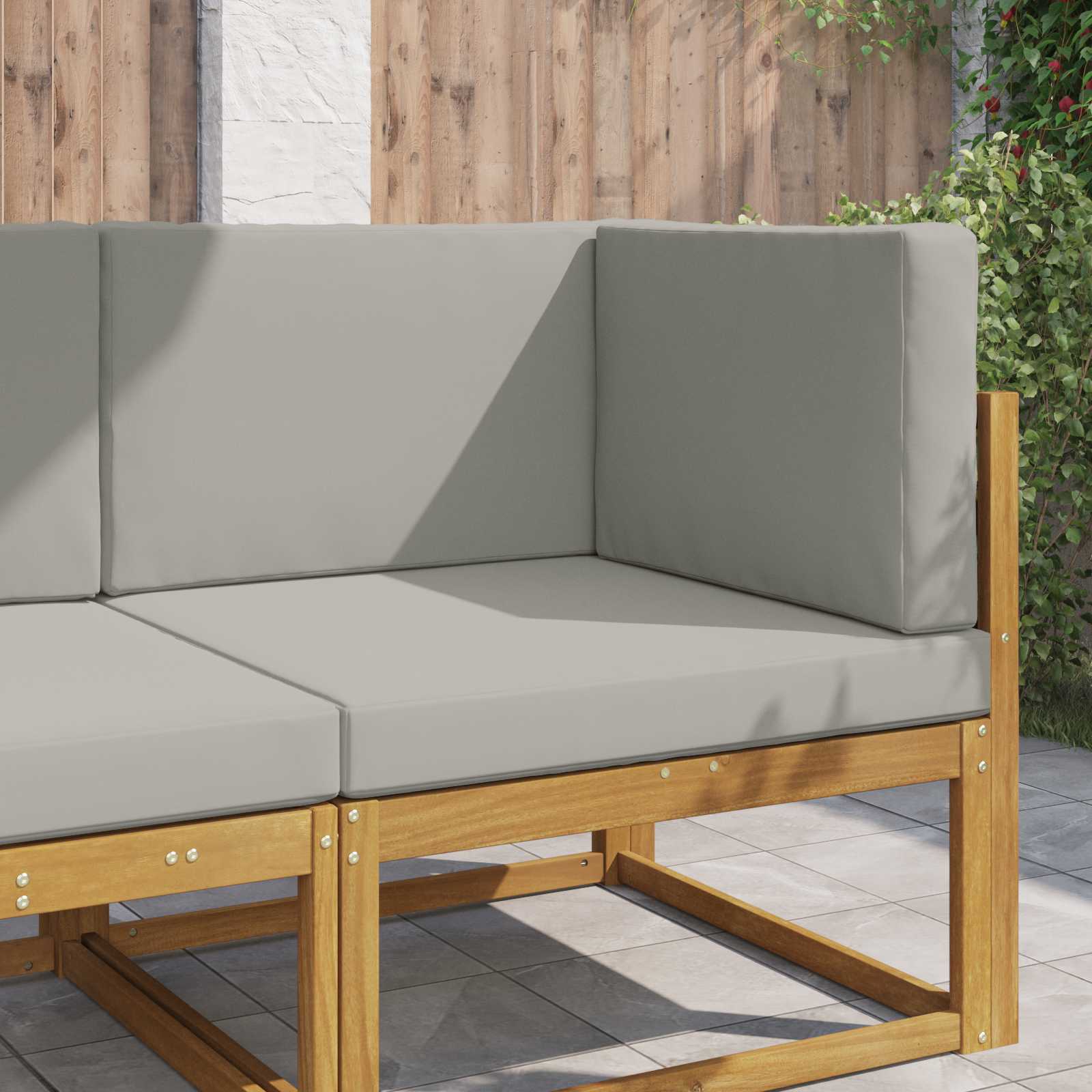 Buiten bankkussen 3 pcs Grijs Polyester image 1