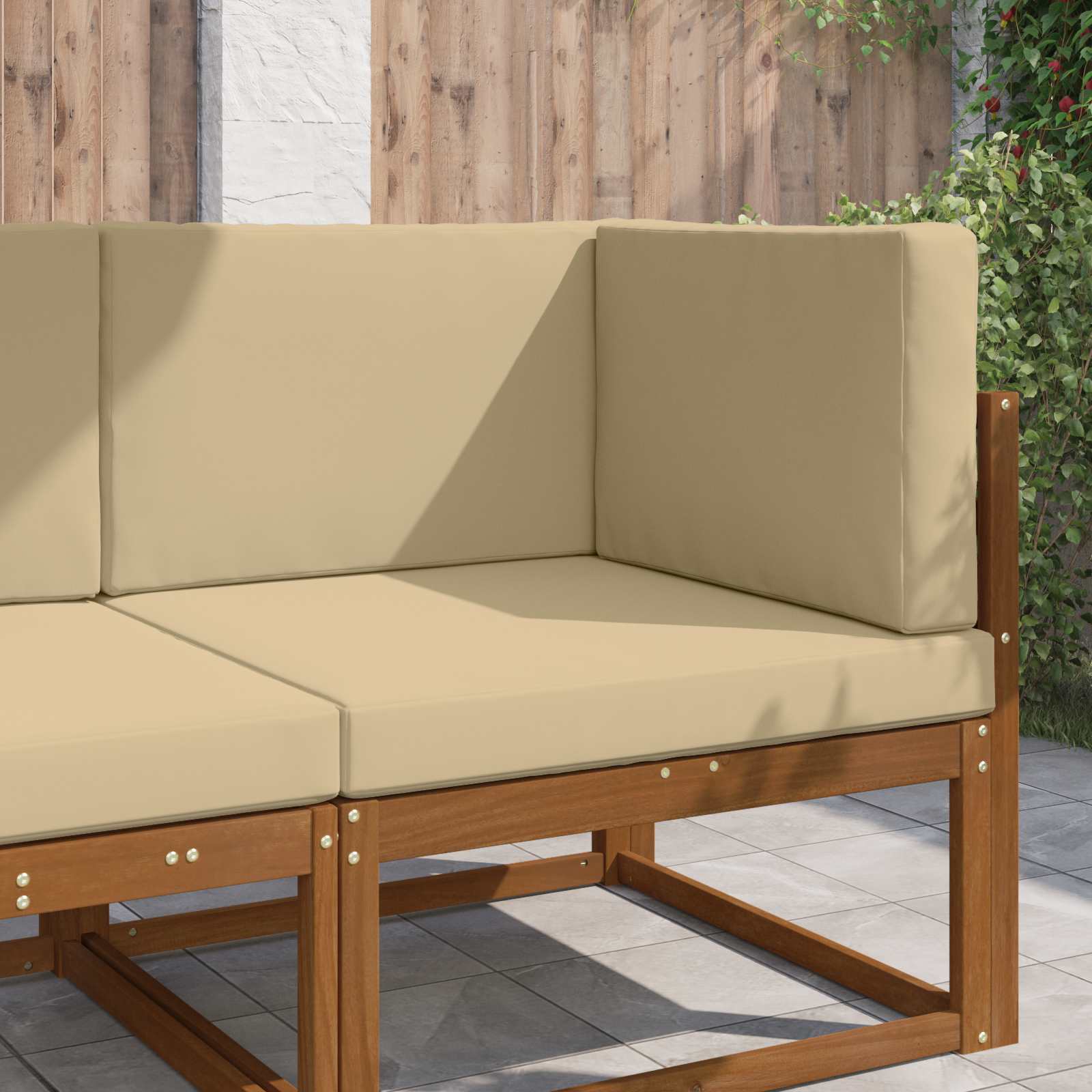 Buiten bankkussen 3 pcs Beige Polyester image 1