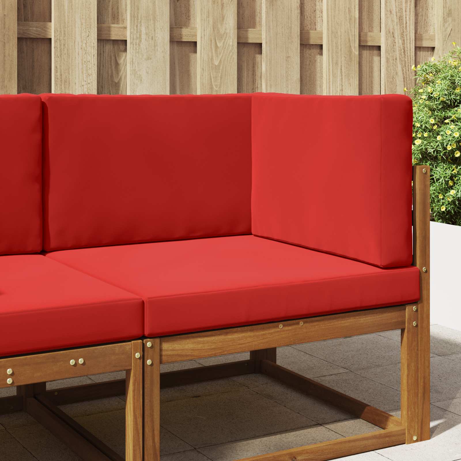vidaXL Perna pentru canapea de exterior 3 pcs Roșu Poliester