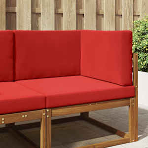 Zunanja blazina za kavč 3 pcs Rdeča Poliester