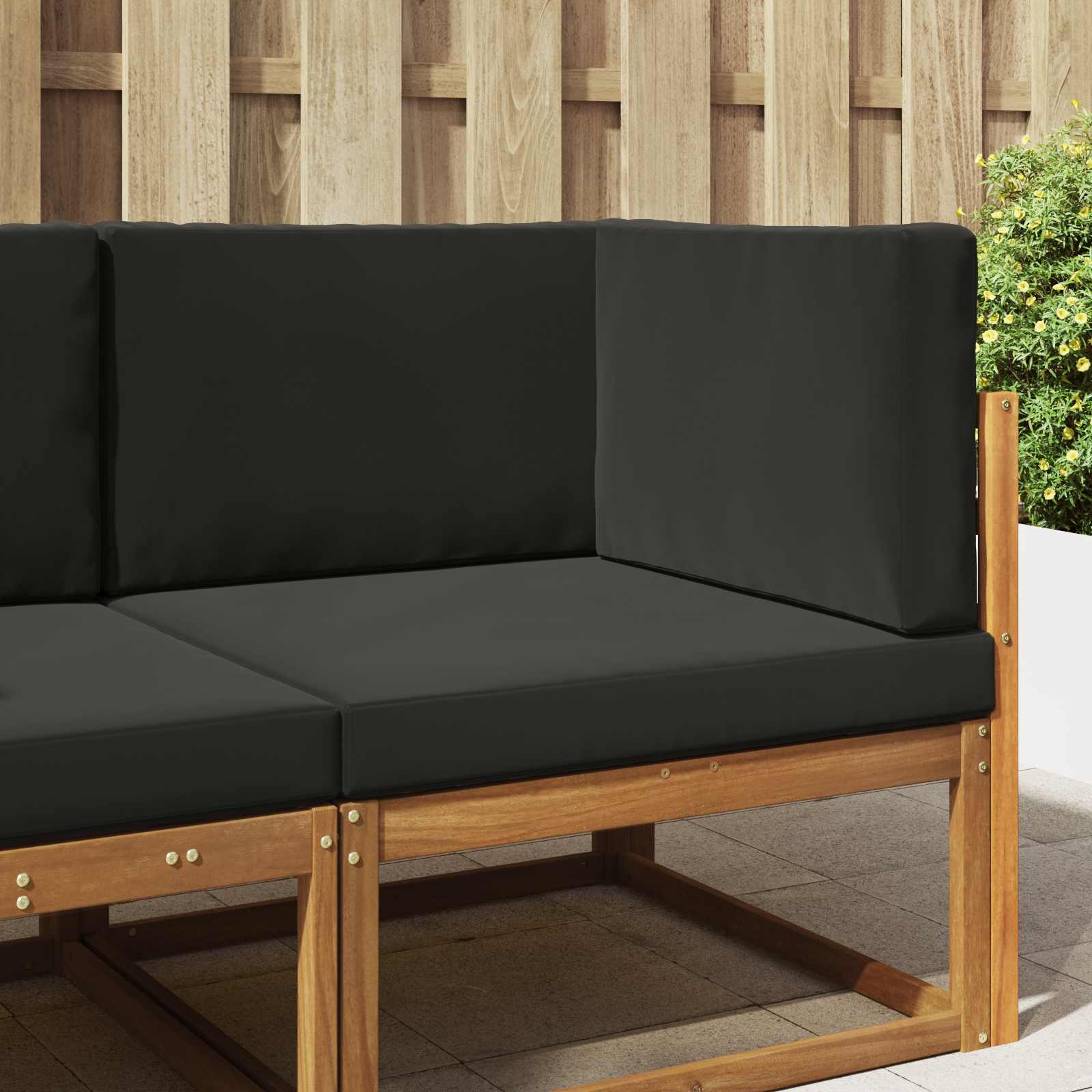 Buiten bankkussen 3 pcs Zwart Polyester image 1