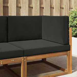 Zunanja blazina za kavč 3 pcs Črna Poliester