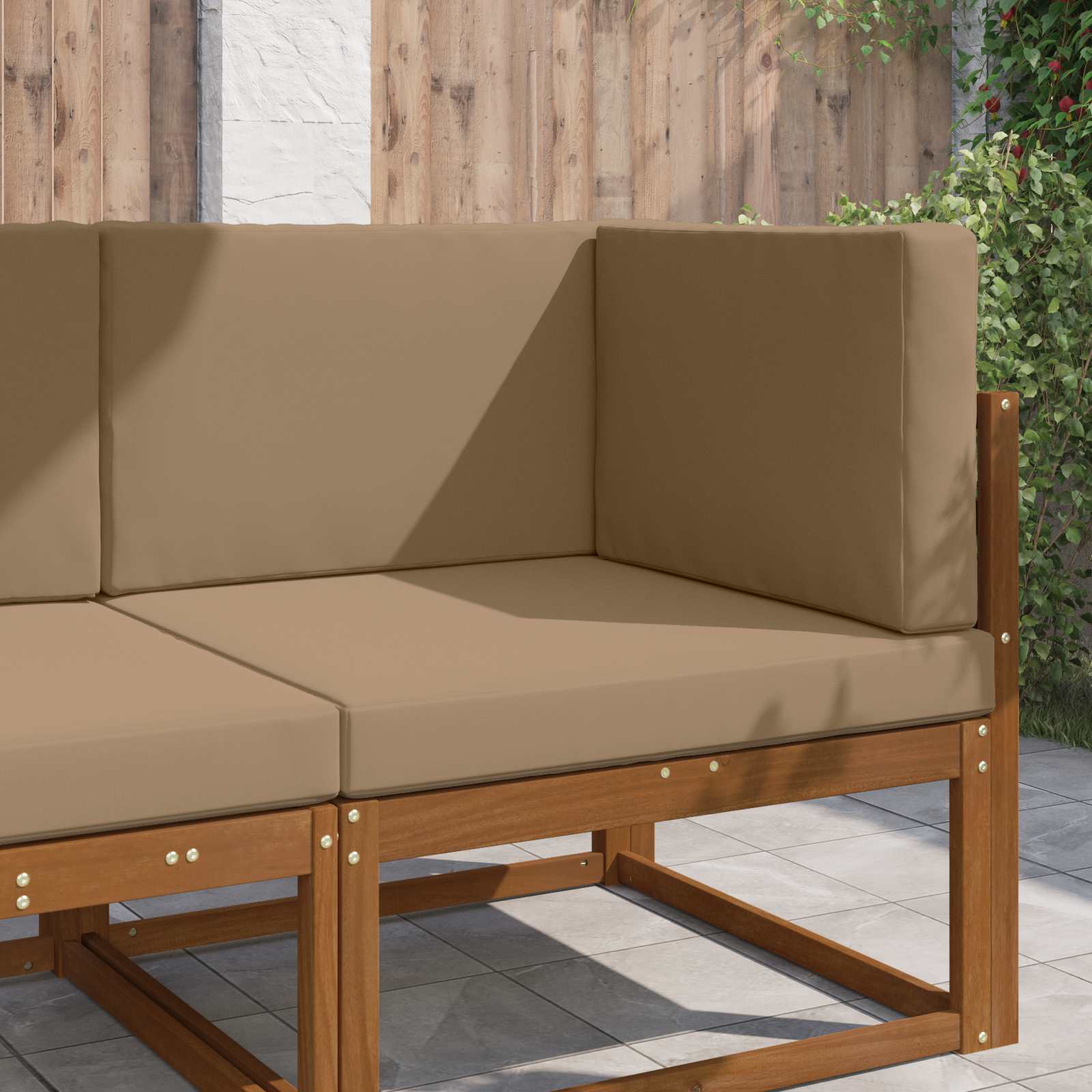 Buiten bankkussen 3 pcs Taupe Polyester image 1