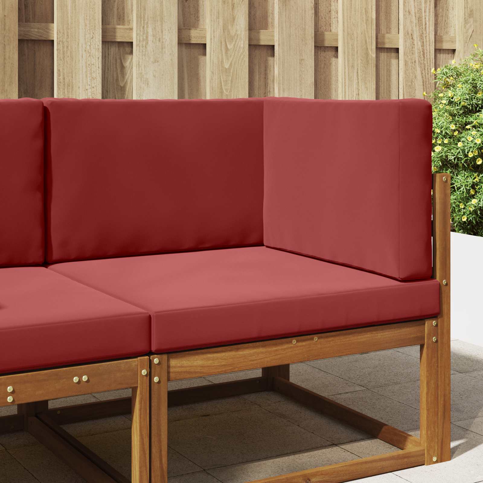 vidaXL Perna pentru canapea de exterior 3 pcs bordo Poliester