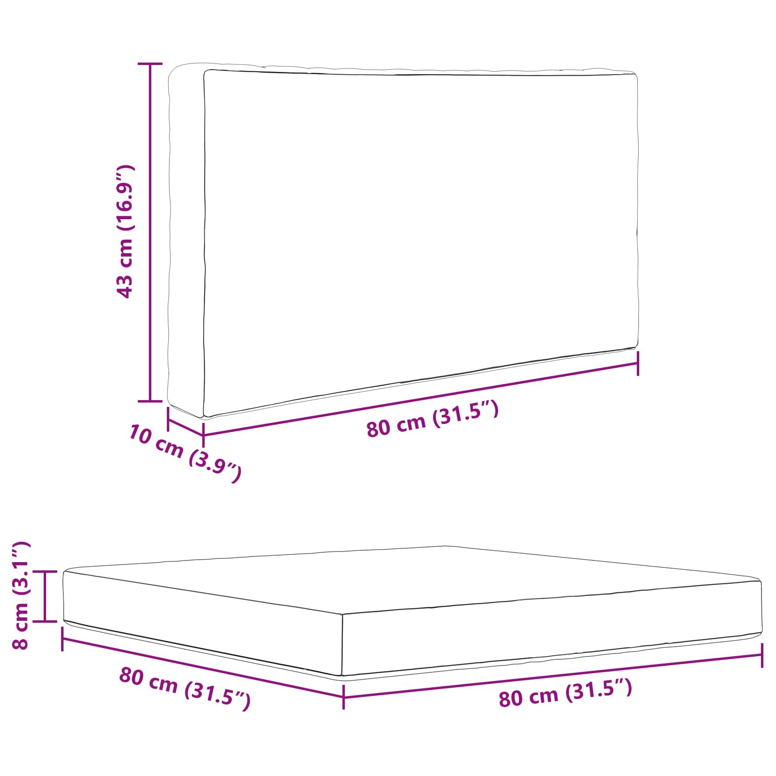 Buiten bankkussen 3 pcs Bladpatroon Polyester image 10
