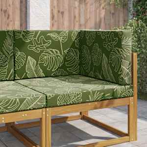 Zunanja blazina za kavč 3 pcs Listnati dizajn Poliester