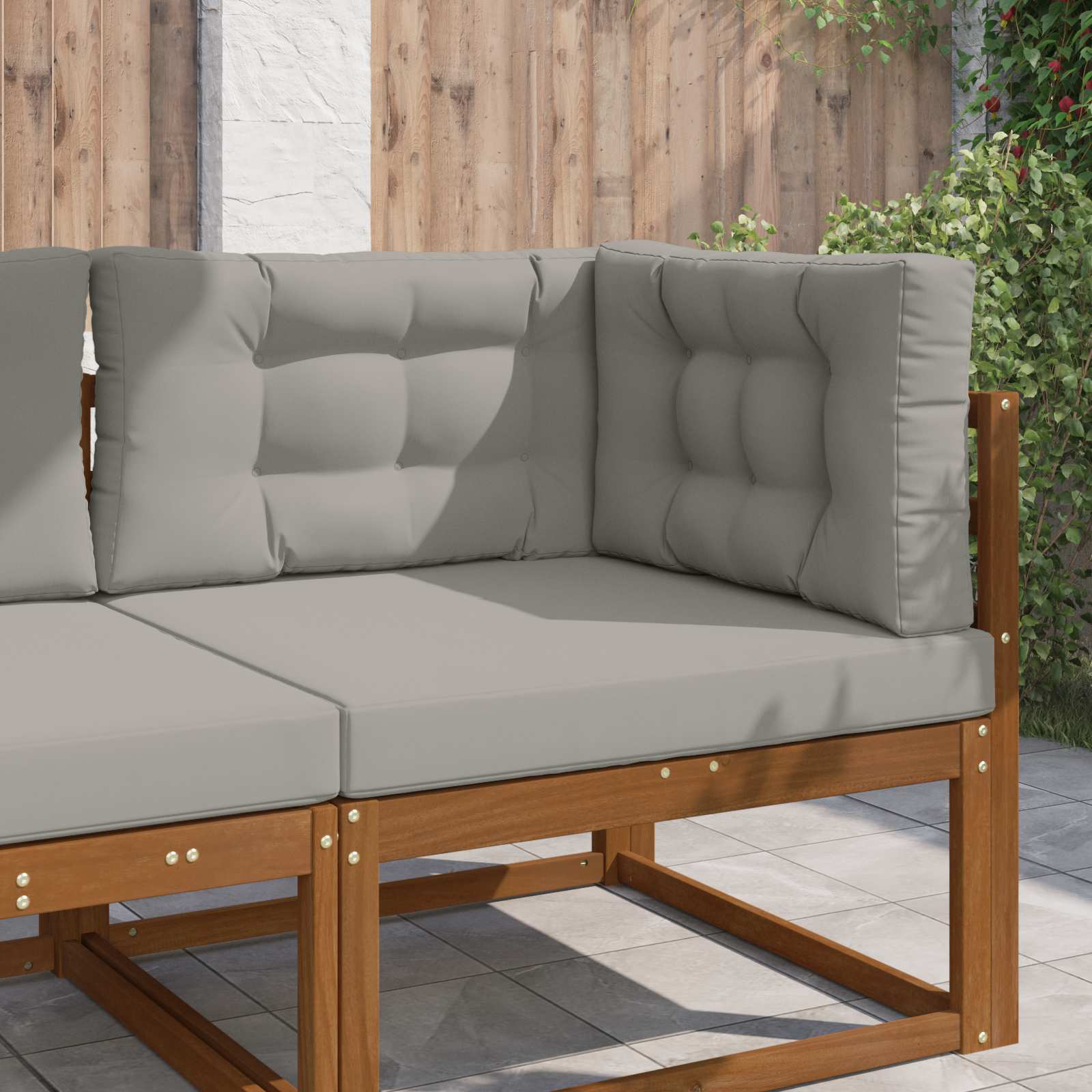 vidaXL Perna pentru canapea de exterior 3 pcs Gri Poliester