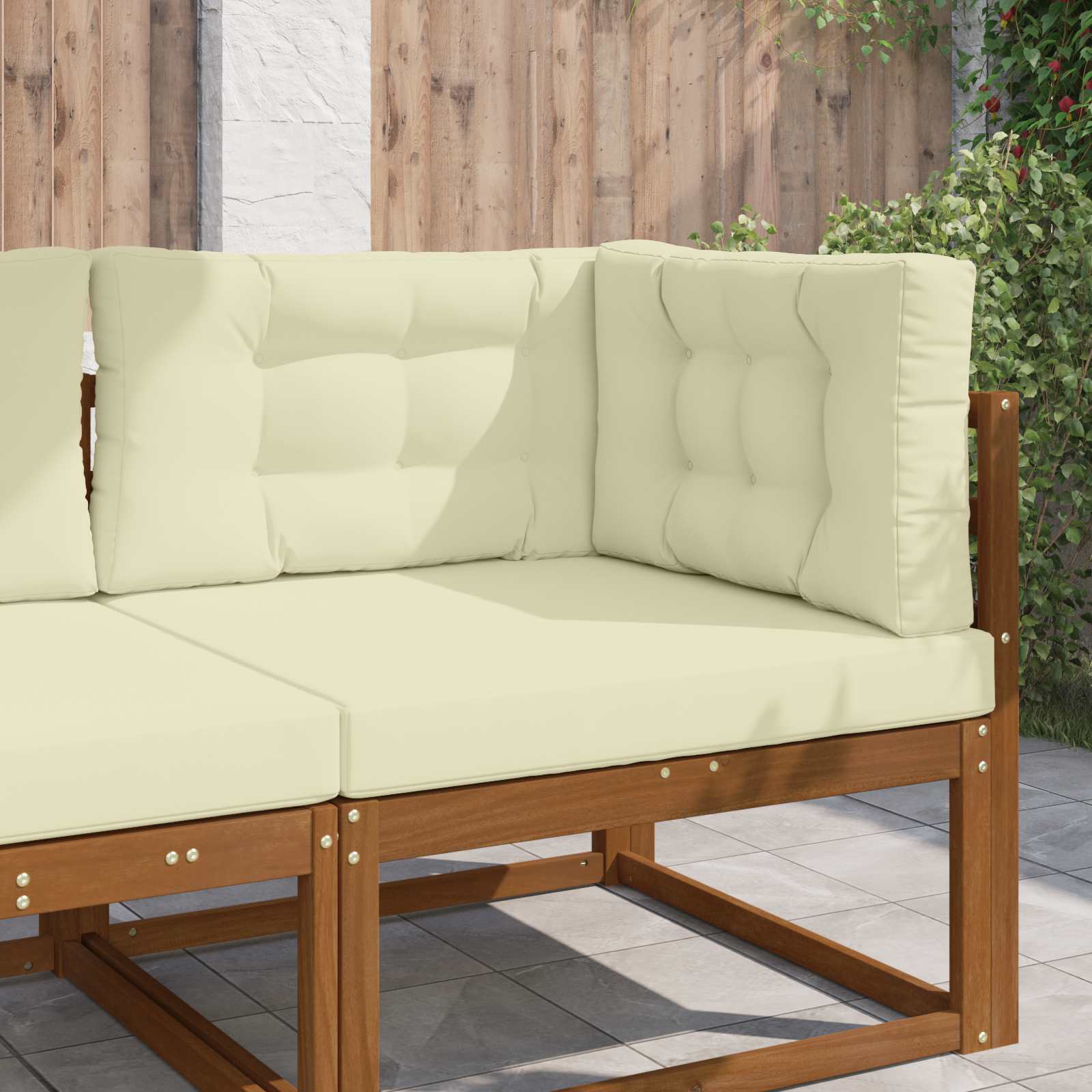 Buiten bankkussen 3 pcs Crème Polyester image 1