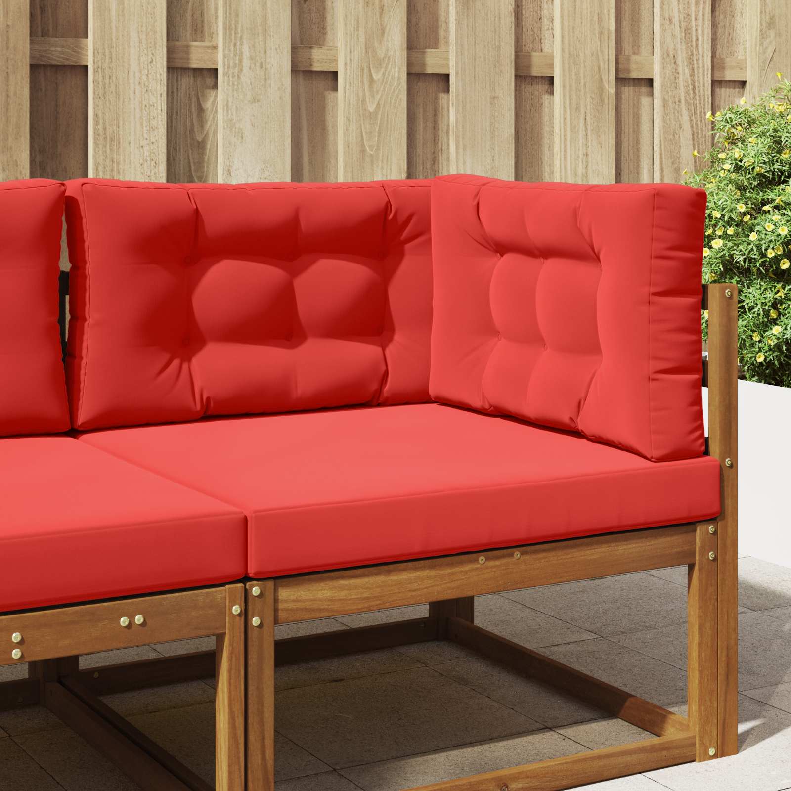 vidaXL Perna pentru canapea de exterior 3 pcs Roșu Poliester