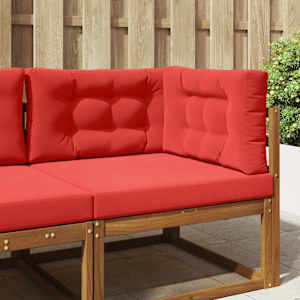 Zunanja blazina za kavč 3 pcs Rdeča Poliester