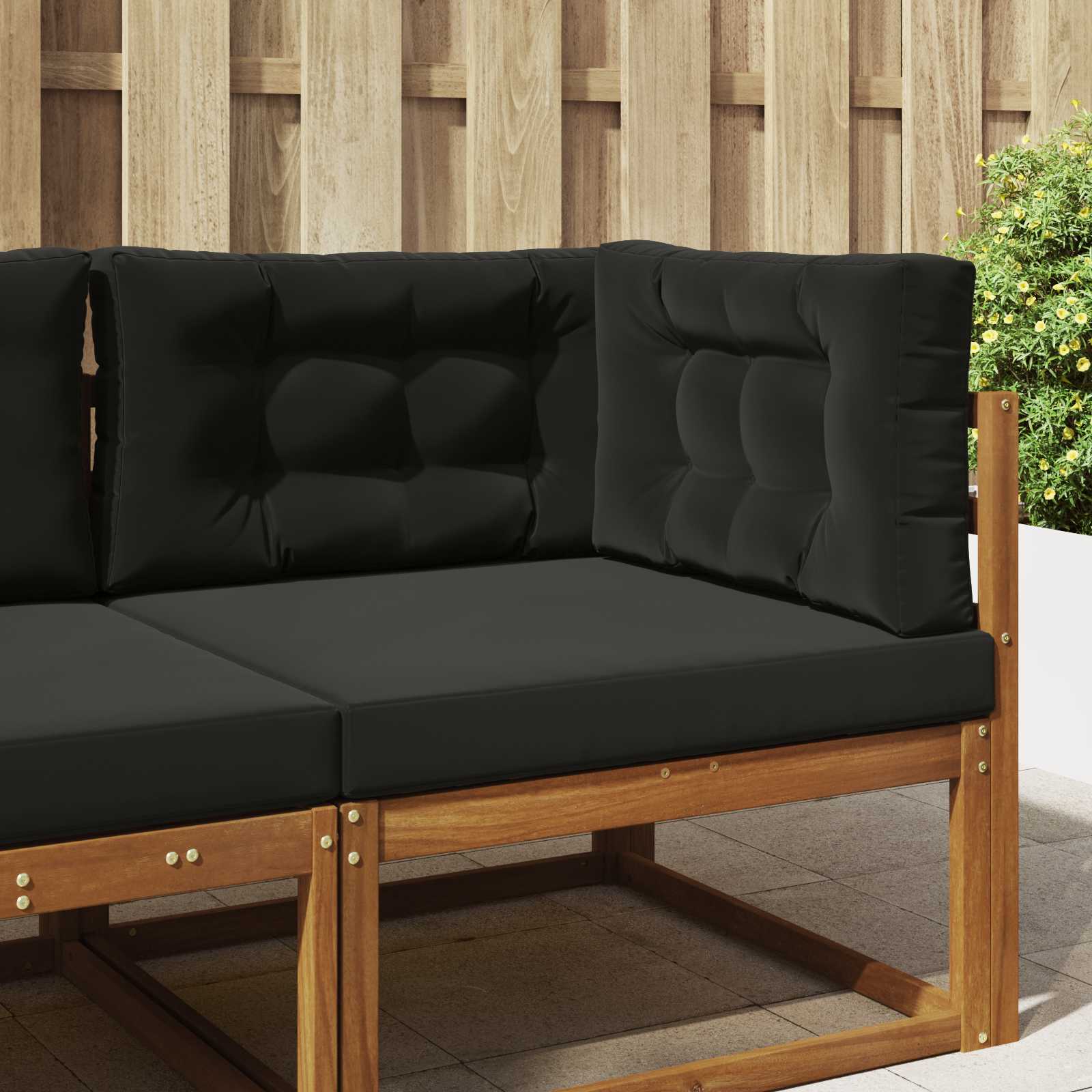 Buiten bankkussen 3 pcs Zwart Polyester image 1