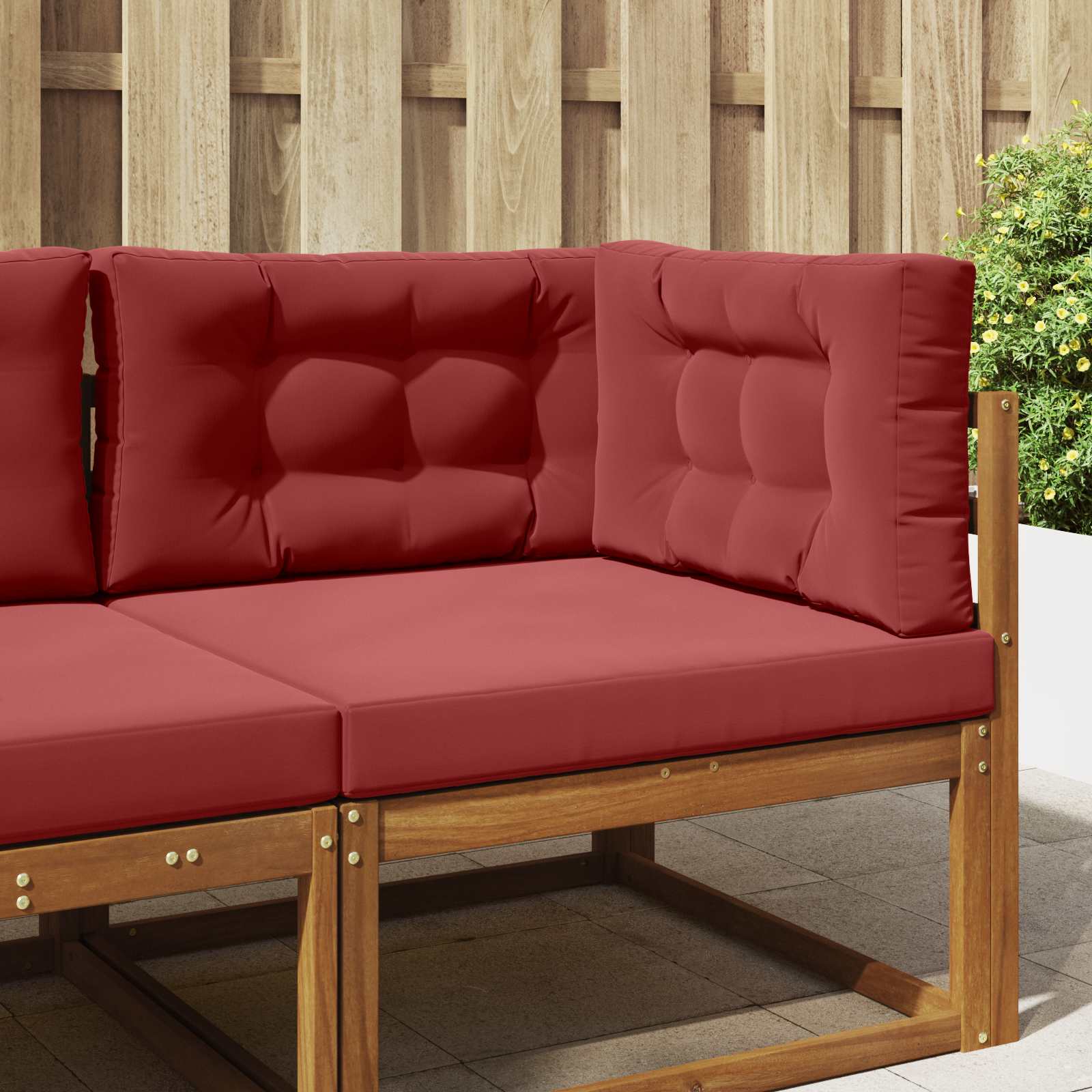 Buiten bankkussen 3 pcs Wijnrood Polyester image 1