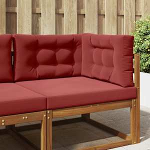 Zunanja blazina za kavč 3 pcs vinsko rdeča Poliester