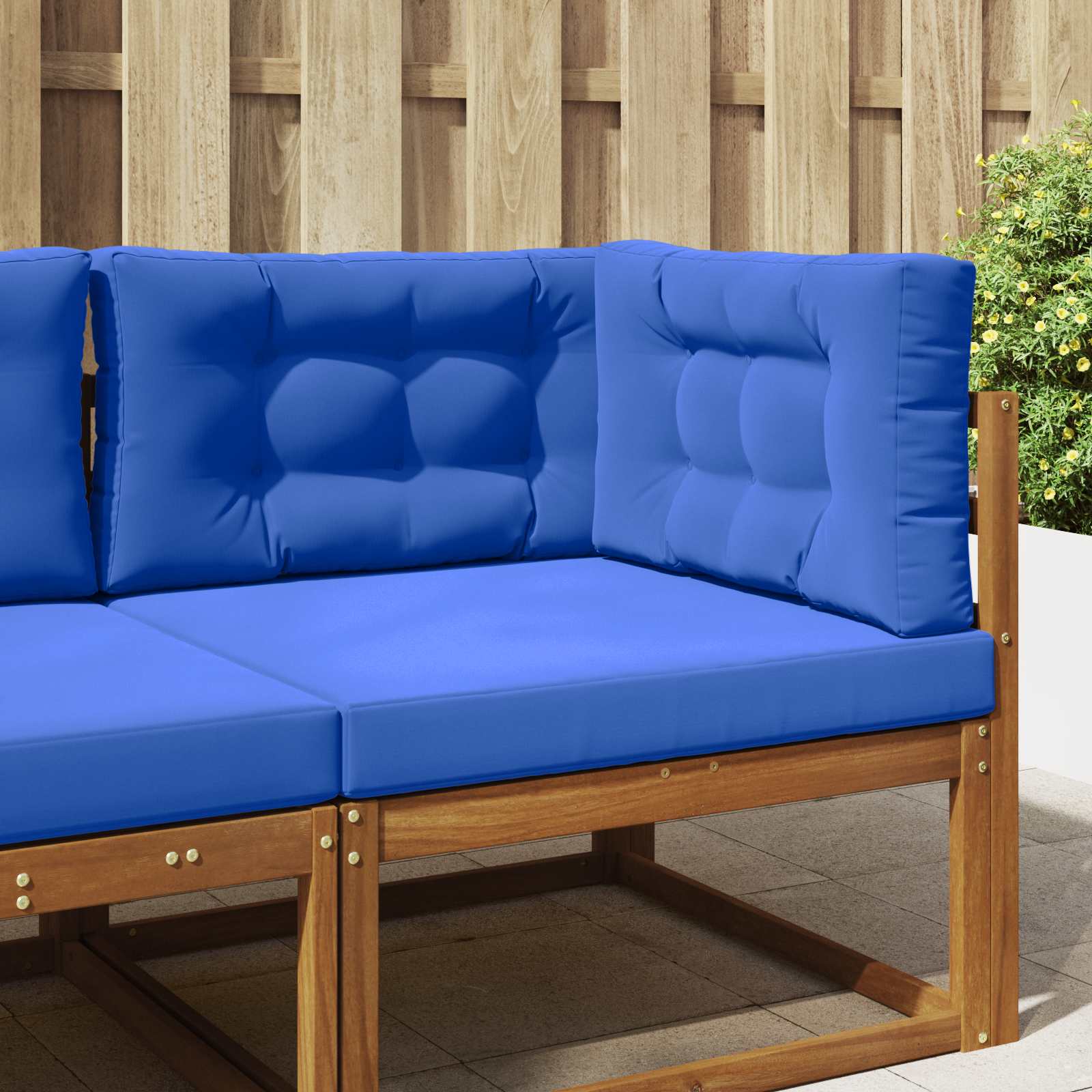 vidaXL Perna pentru canapea de exterior 3 pcs Albastru regal Poliester