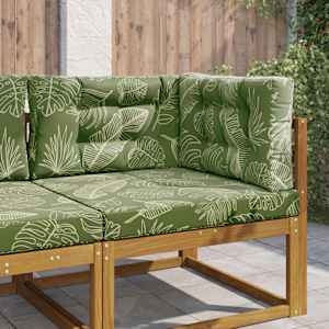 Zunanja blazina za kavč 3 pcs Listnati dizajn Poliester