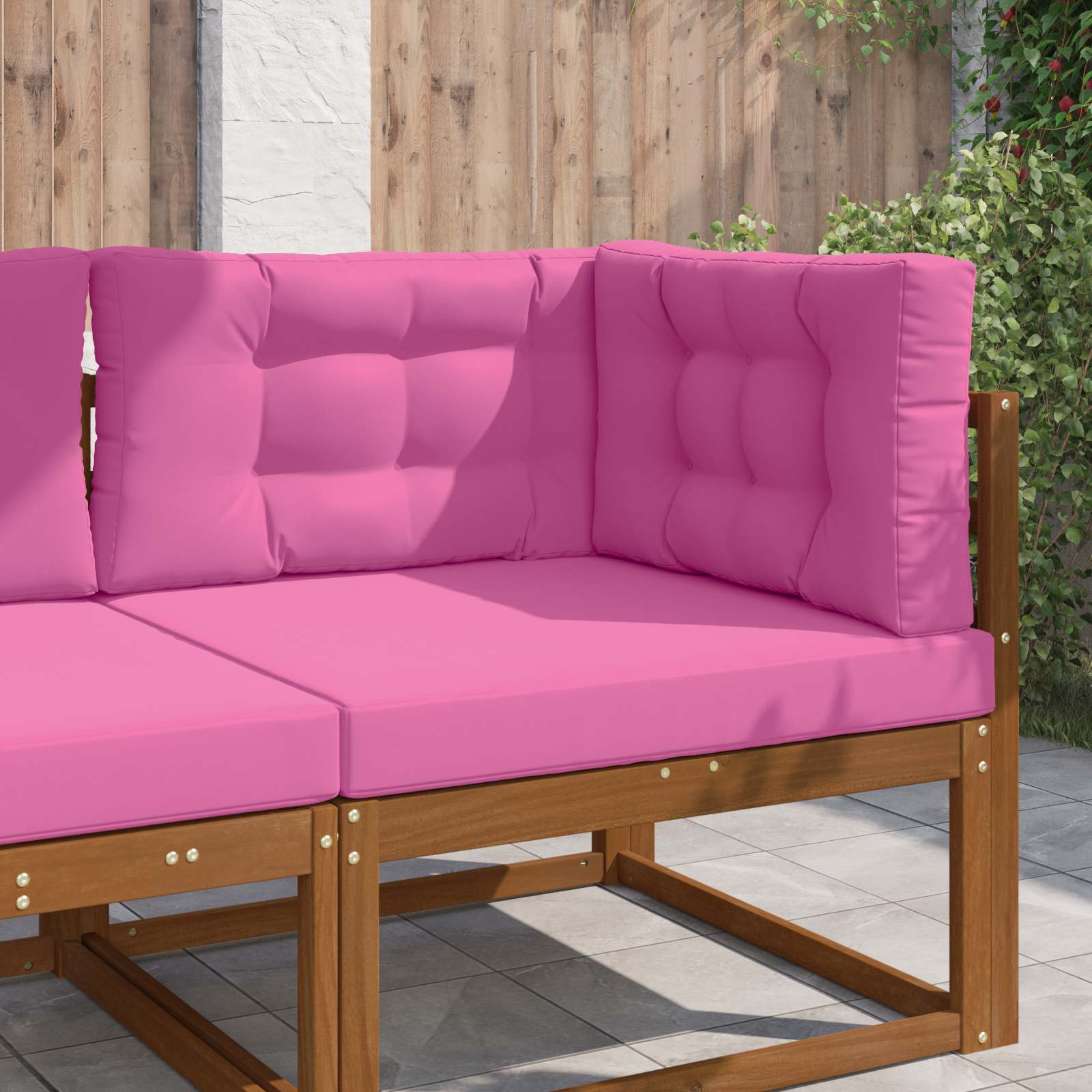 vidaXL Perna pentru canapea de exterior 3 pcs Roz Poliester