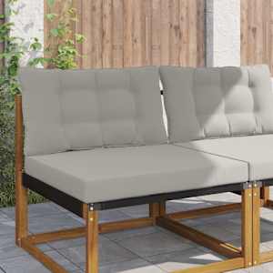 Venkovní polštář na pohovku Polyester Šedý 80 x 68,5 x 8 cm - obrázek 1