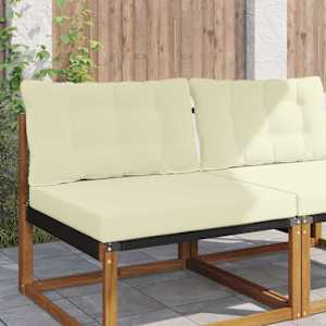 Zunanja blazina za kavč 2 pcs krema Poliester