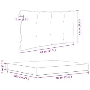 Venkovní polštář na pohovku Polyester Krémová 80 x 68,5 x 8 cm - obrázek 10