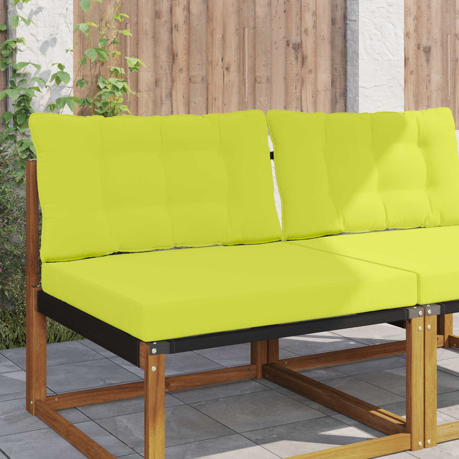 vidaXL Perna pentru canapea de exterior 2 pcs Verde Poliester