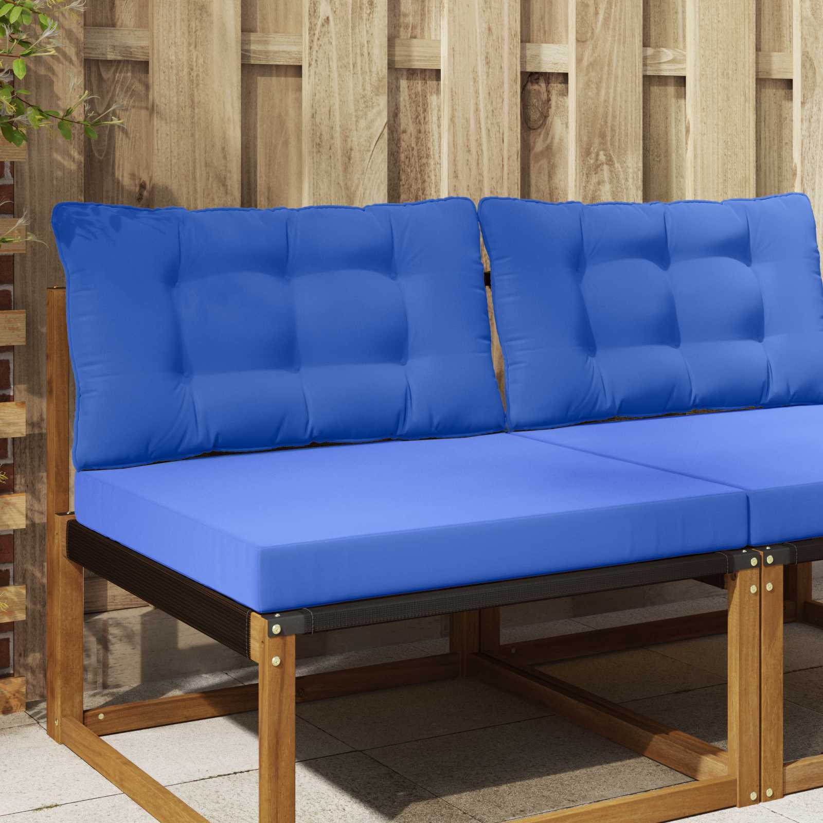 vidaXL Perna pentru canapea de exterior 2 pcs Albastru regal Poliester